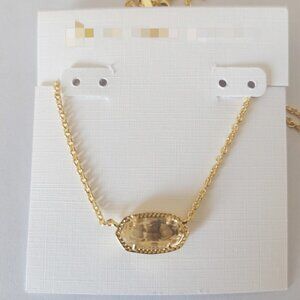 Kendra Scott Oval Clear Glass Necklace